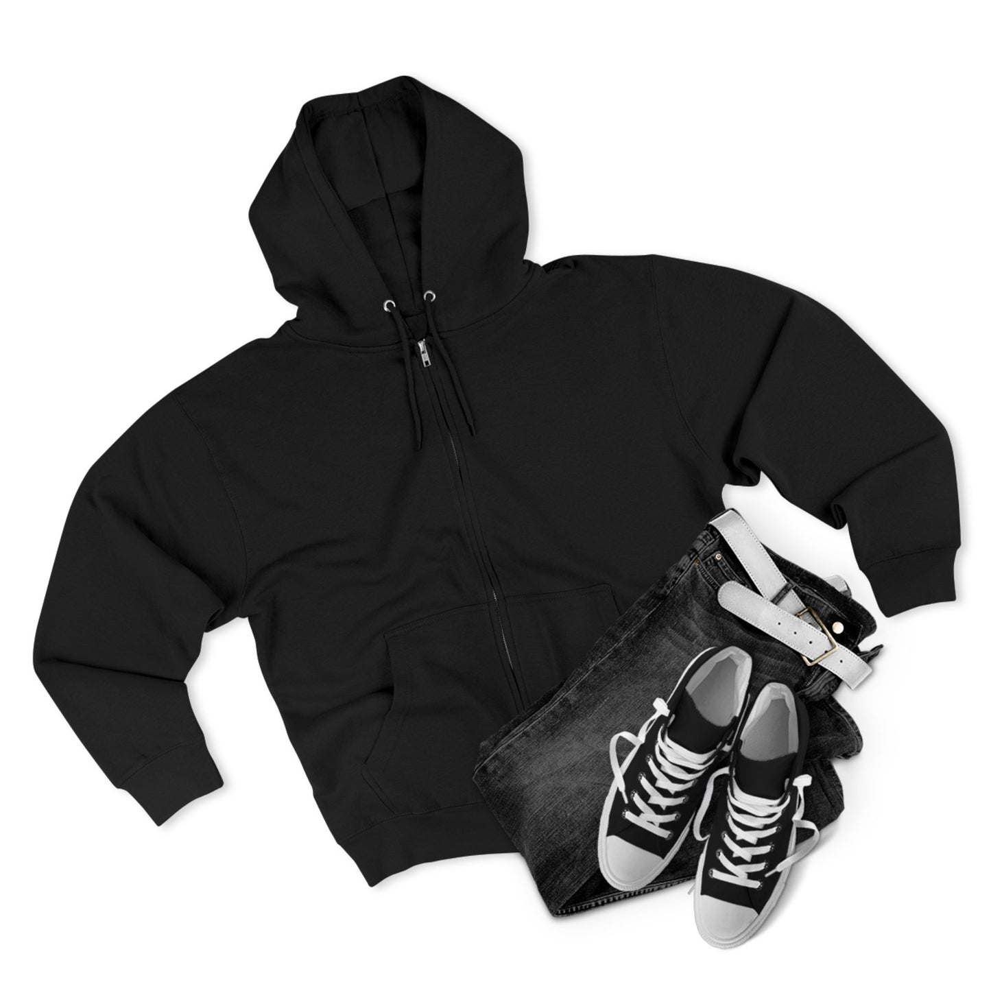 Grave Shift Zip Hoodie — Skull Night Shift Coffee & Tea Design