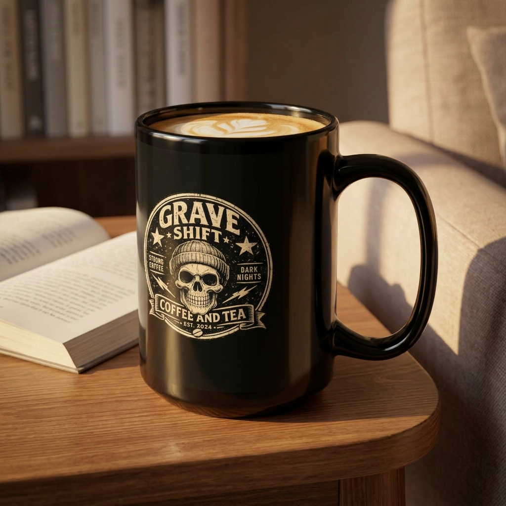 Grave Shift Black Mug — 15oz