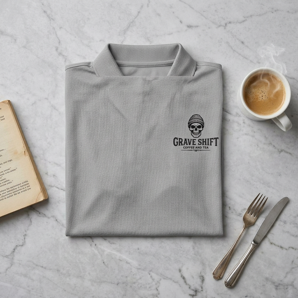 Grave Shift Skull Logo Polo Shirt — Embroidered Workwear