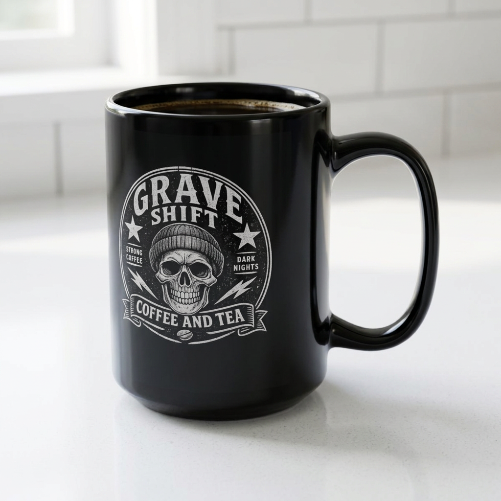 Grave Shift Black Mug — 15oz