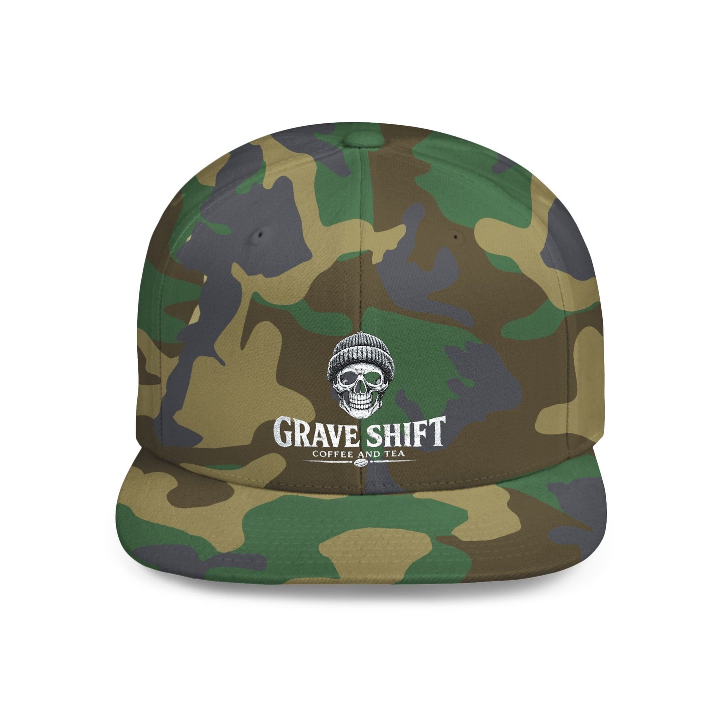 Grave Shift Flat Bill Snapback — Embroidered