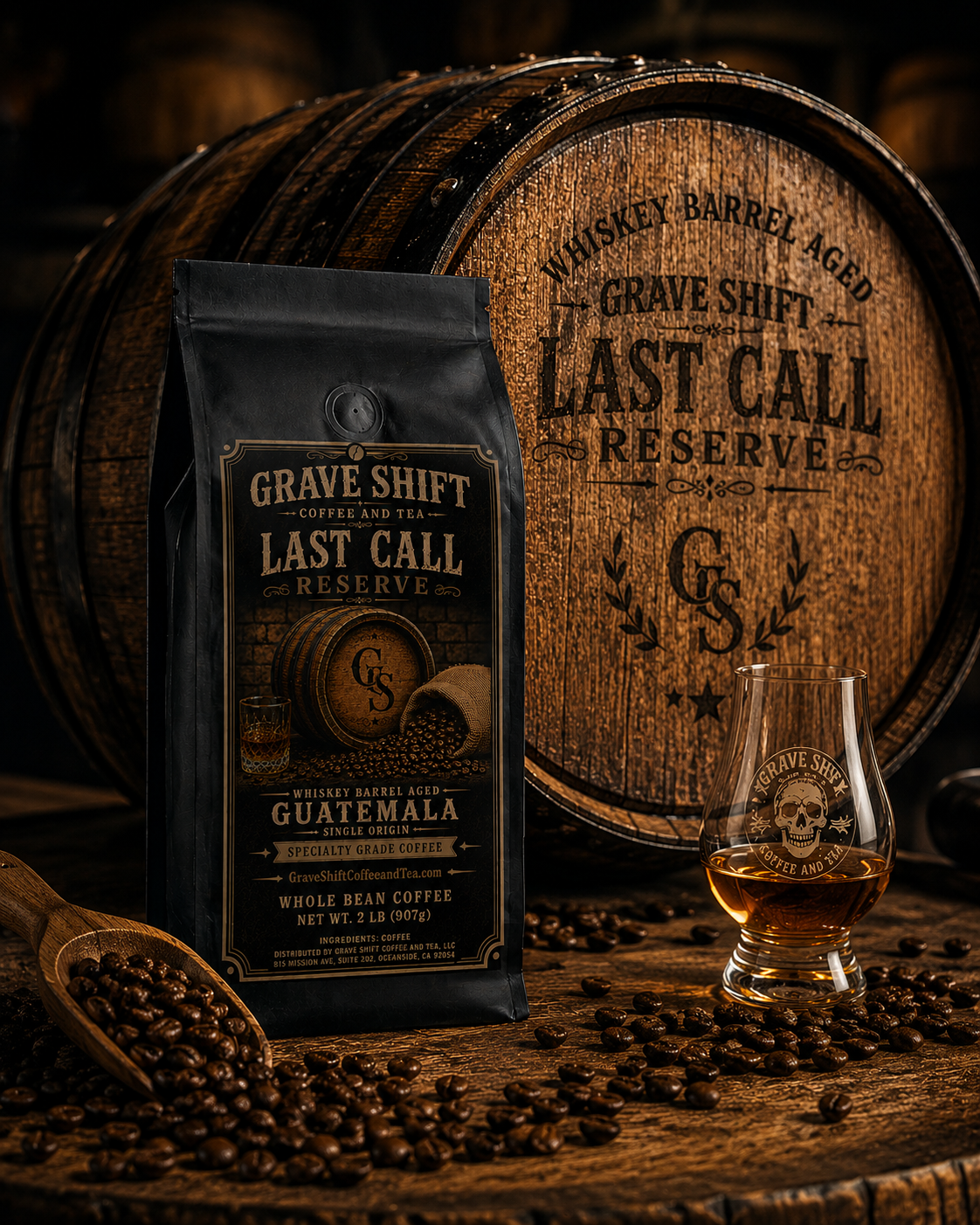 Last Call Reserve — Whiskey Barrel Aged | Medium Roast